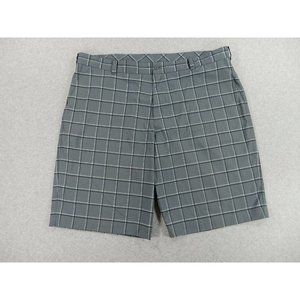 Nike‎ Plaid Flat Front Casual Golf Shorts (Men's Size 40) Gray